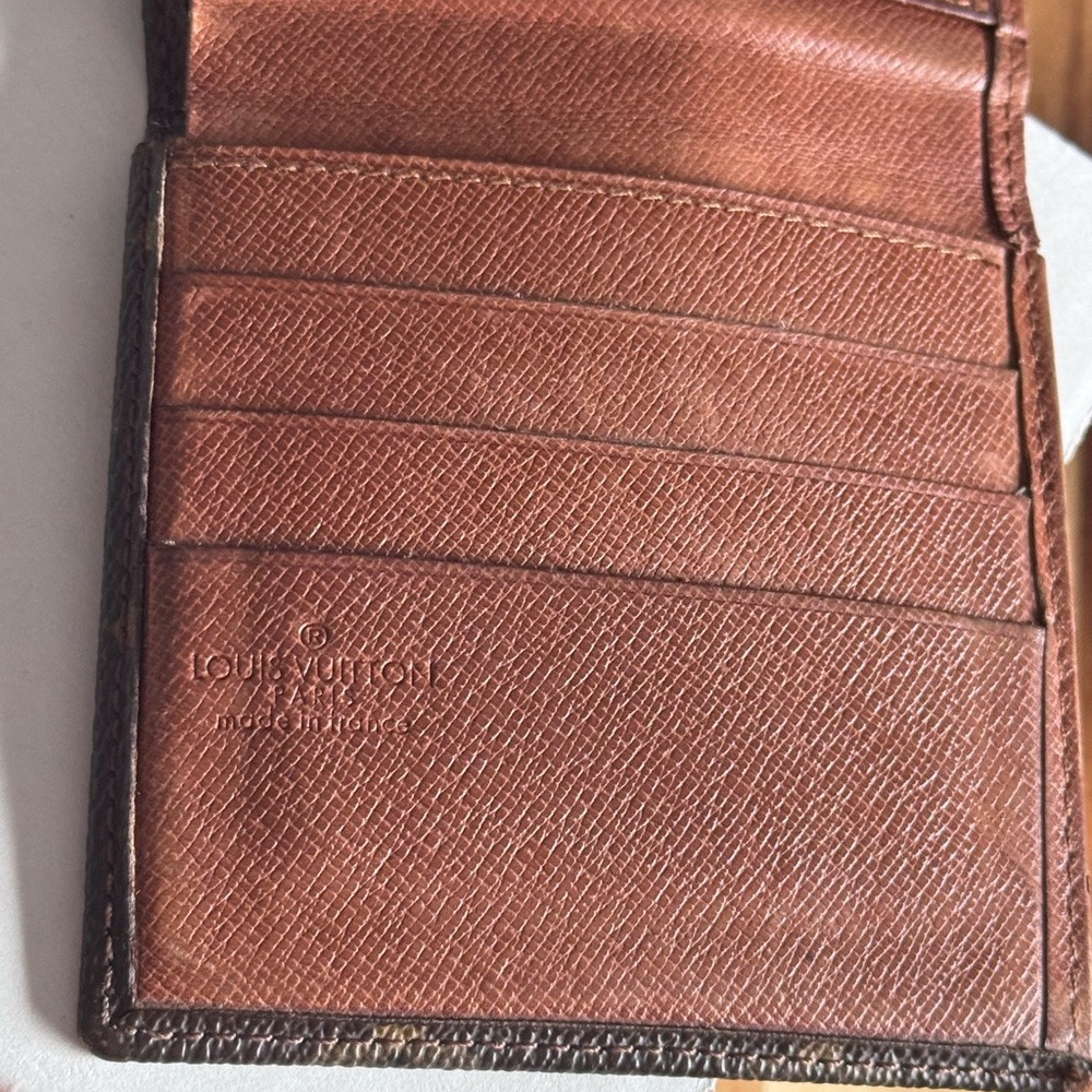 Louis Vuitton Brown and Gold Monogram Card Holder bi fold wallet EUC! - Picture 2 of 8